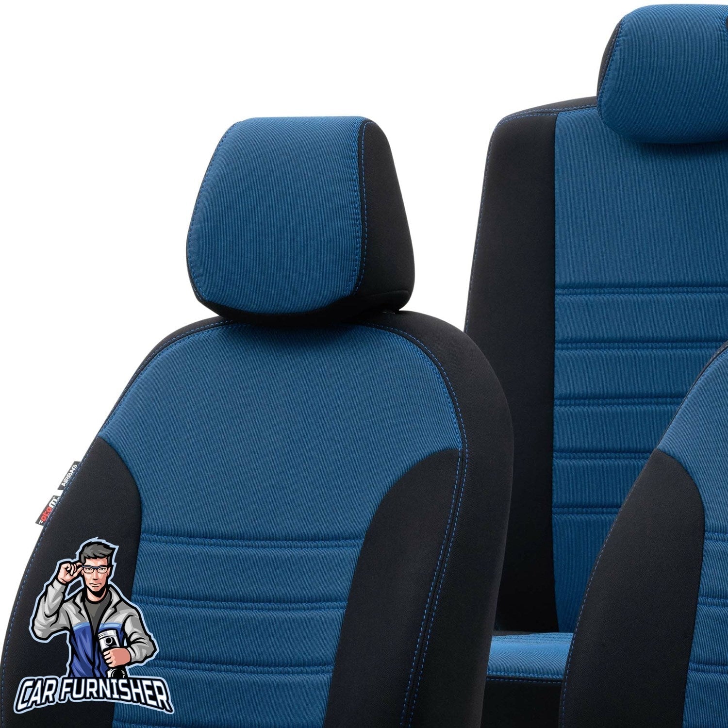 Ford Tourneo Courier Seat Covers Original Jacquard Design Blue Jacquard Fabric