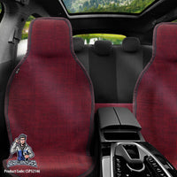 Thumbnail for Hand Woven Car Seat Cushion & Seat Protector Natural Series Red Full Set (2x Front+1x Back) Cotton & Fabric