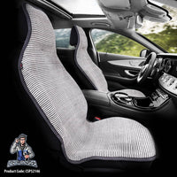 Thumbnail for Hand Woven Car Seat Cushion & Seat Protector Natural Series White 2x Front Seat Cotton & Fabric