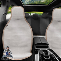 Thumbnail for Hand Woven Car Seat Cushion & Seat Protector Natural Series Light Beige Full Set (2x Front+1x Back) Cotton & Fabric