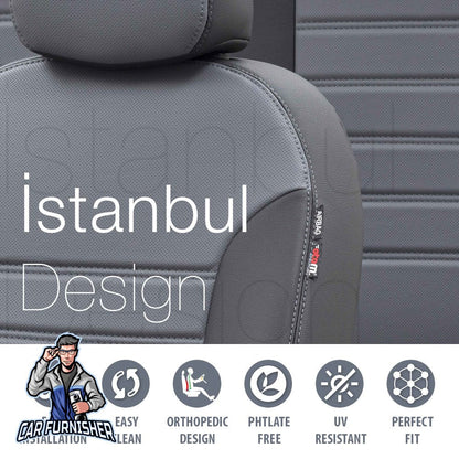 Honda City Seat Covers Istanbul Leather Design Black Leather