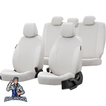 Honda City Seat Covers Tokyo Leather Design Ivory Leather
