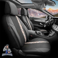 Thumbnail for Audi A5 Seat Covers Horizon Design Beige 5 Seats + Headrests (Full Set) Leather & Jacquard Fabric