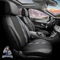 Thumbnail for Audi Q2 Seat Covers Horizon Design Blue 5 Seats + Headrests (Full Set) Leather & Jacquard Fabric