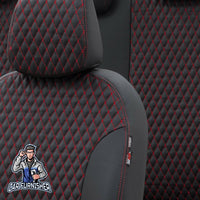 Thumbnail for Hyundai Bayon Seat Covers Amsterdam Leather Design Red Leather