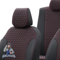 Thumbnail for Hyundai Bayon Seat Covers Amsterdam Leather Design Red Leather