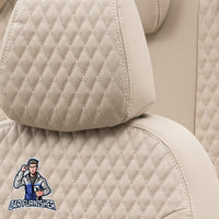 Thumbnail for Hyundai Bayon Seat Covers Amsterdam Leather Design Beige Leather