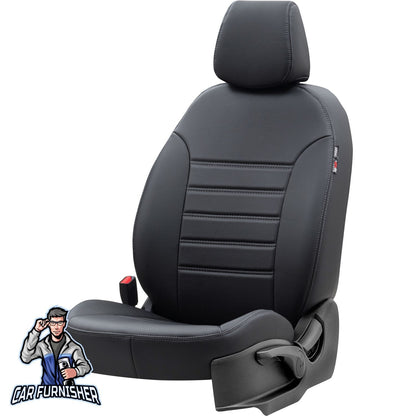 Hyundai H-100 Seat Covers Istanbul Leather Design Black Leather