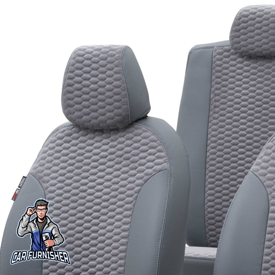 Hyundai H1 Seat Covers Tokyo Foal Feather Design Smoked Leather & Foal Feather