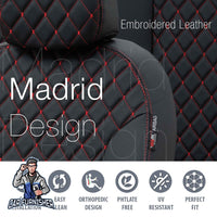 Thumbnail for Hyundai Ioniq Seat Covers Madrid Leather Design Dark Gray Leather