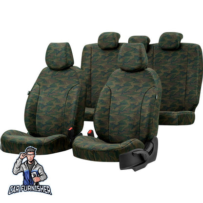 Hyundai Santa Fe Seat Covers Camouflage Waterproof Design Montblanc Camo Waterproof Fabric