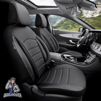 Thumbnail for Audi A5 Seat Covers Inspire Design Black 5 Seats + Headrests (Full Set) Leather & Fabric