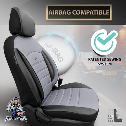 Car Seat Cover Set - Inspire Design Smoked 5 Seats + Headrests (Full Set) Full Leather