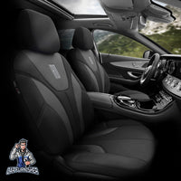 Thumbnail for Audi A5 Seat Covers Iron Design Gray 5 Seats + Headrests (Full Set) Leather & Cotton Fabric