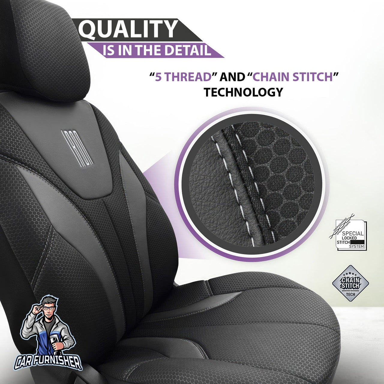 Hyundai Matrix Seat Covers Iron Design