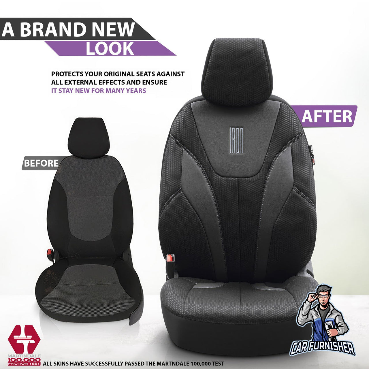 Citroen C4 Seat Covers Iron Design