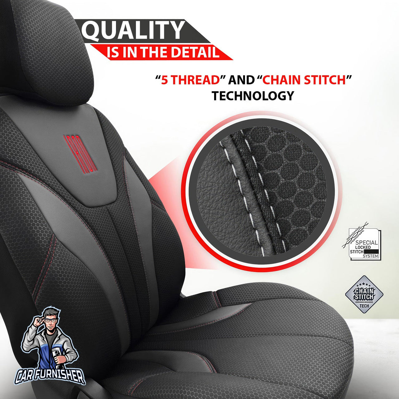 Hyundai Ioniq 6 Seat Covers Iron Design