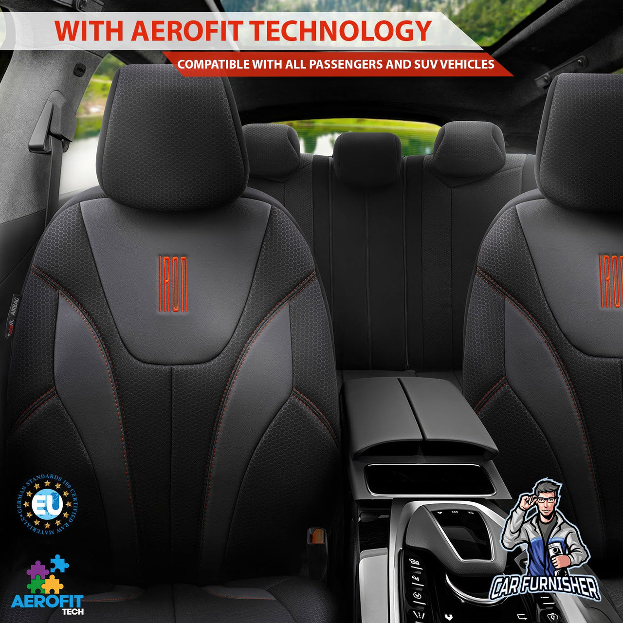 Hyundai Creta Seat Covers Iron Design