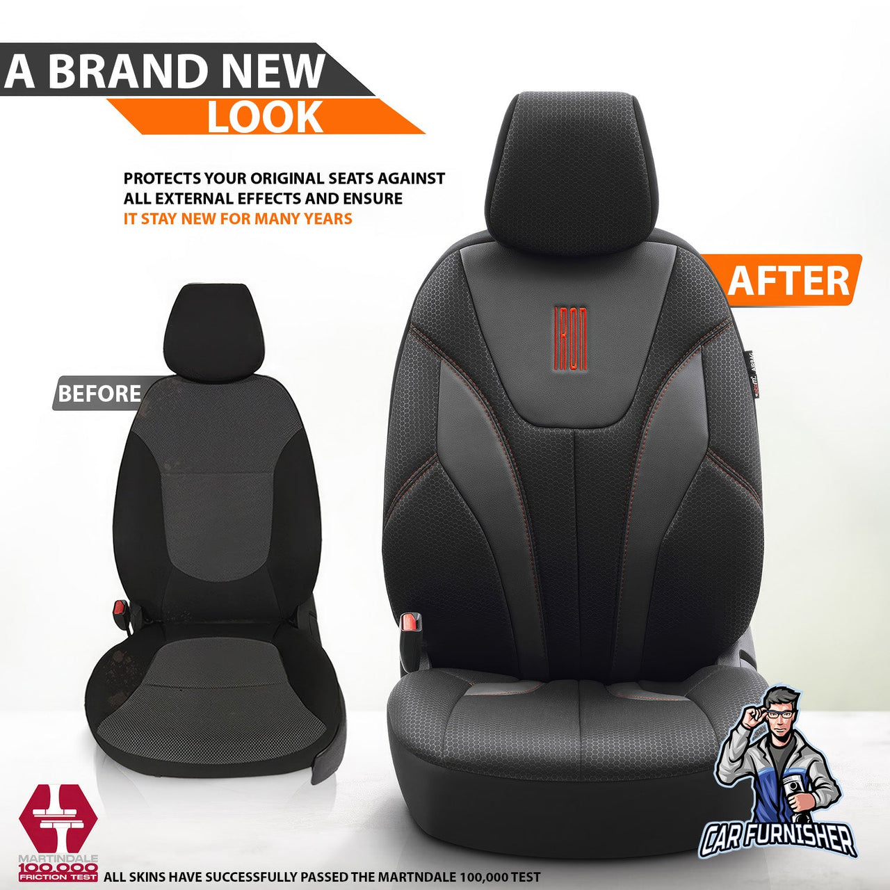 Hyundai i45 Seat Covers Iron Design