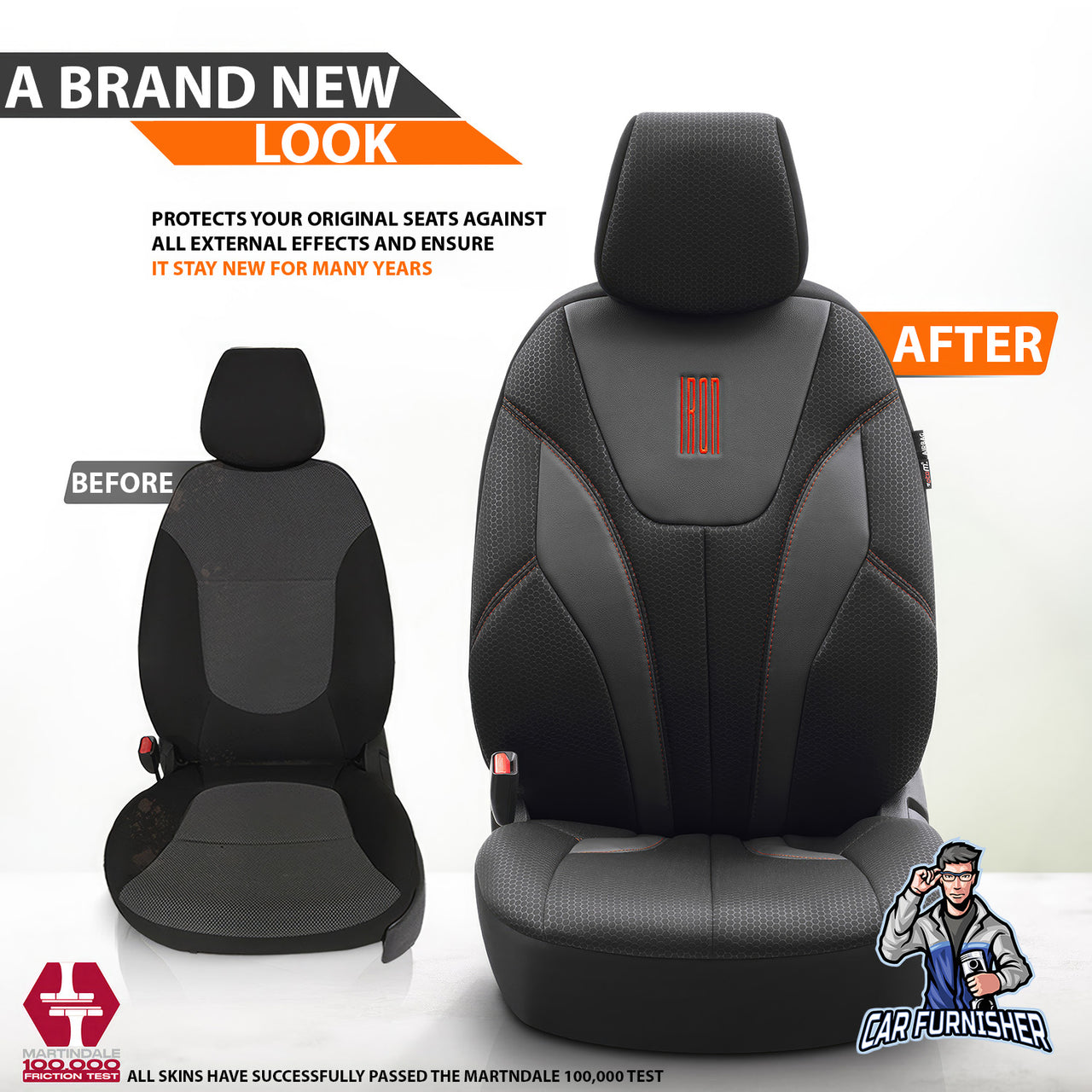 Car Seat Cover Set - Iron Design