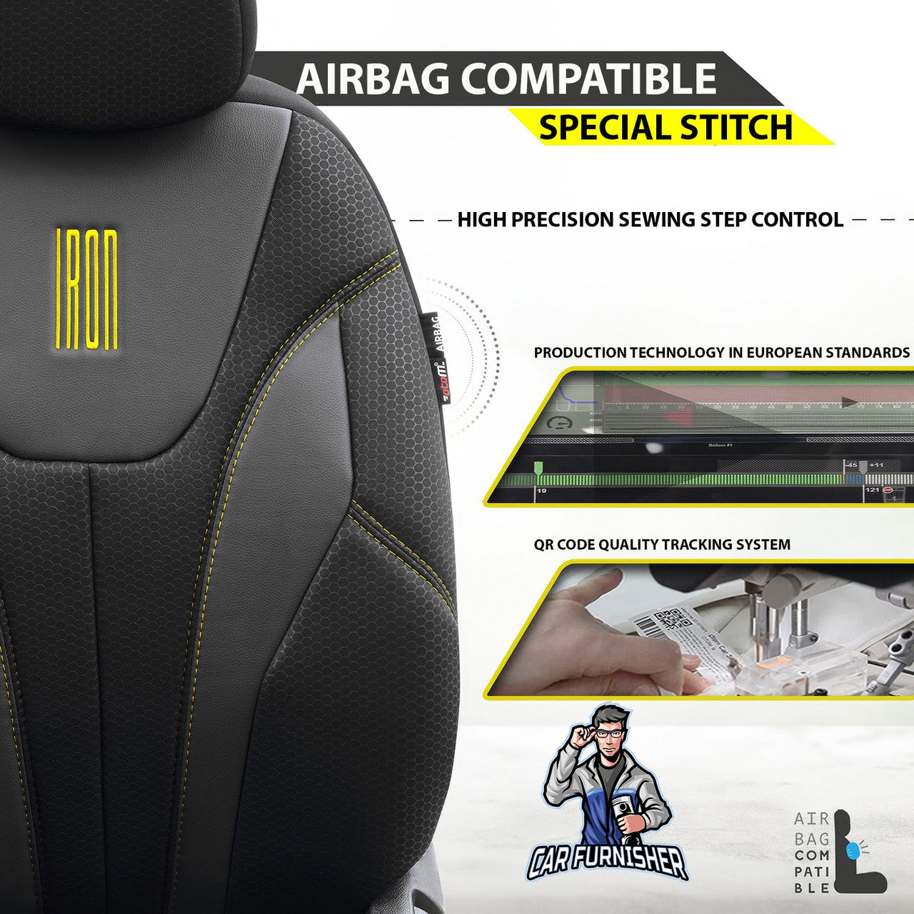 Audi Q8 Seat Covers Iron Design