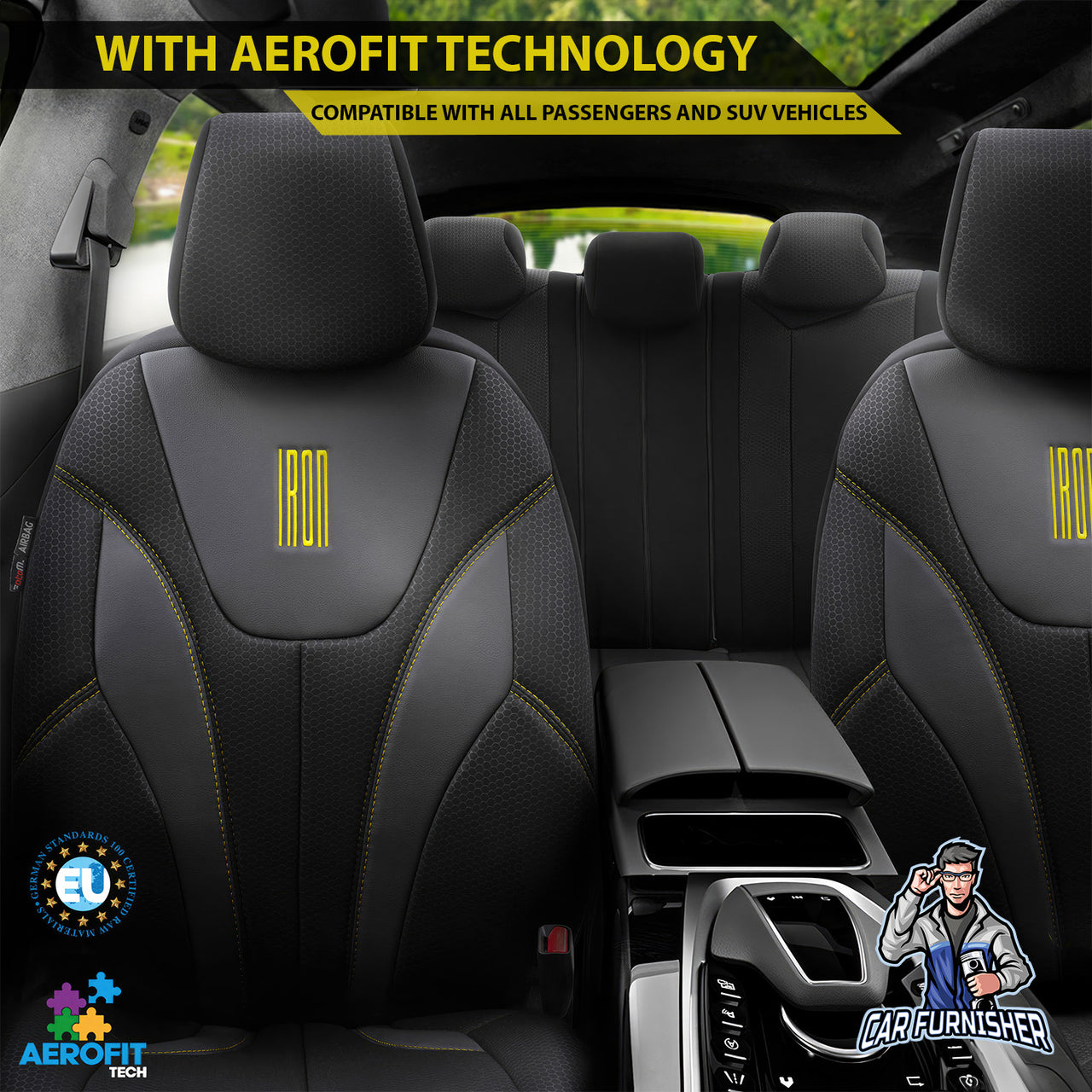 Car Seat Cover Set - Iron Design