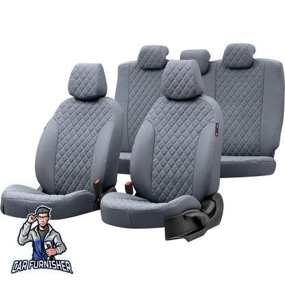 Isuzu D-Max Seat Covers Madrid Leather Design Smoked Leather