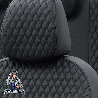Isuzu N-Wide Seat Covers Amsterdam Leather Design Black Leather