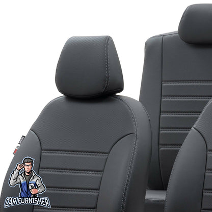 Isuzu N-Wide Seat Covers New York Leather Design Black Leather