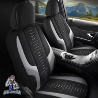 Thumbnail for Volkswagen Jetta Seat Covers Kiev Design Smoked 5 Seats + Headrests (Full Set) Lacoste Fabric