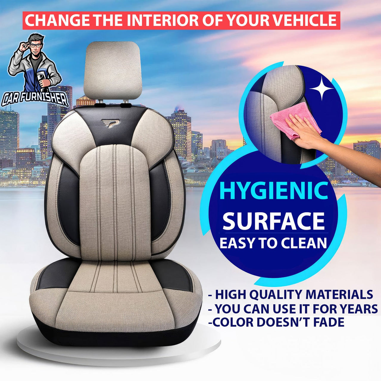 Hyundai Ioniq 6 Seat Covers Marseille Design