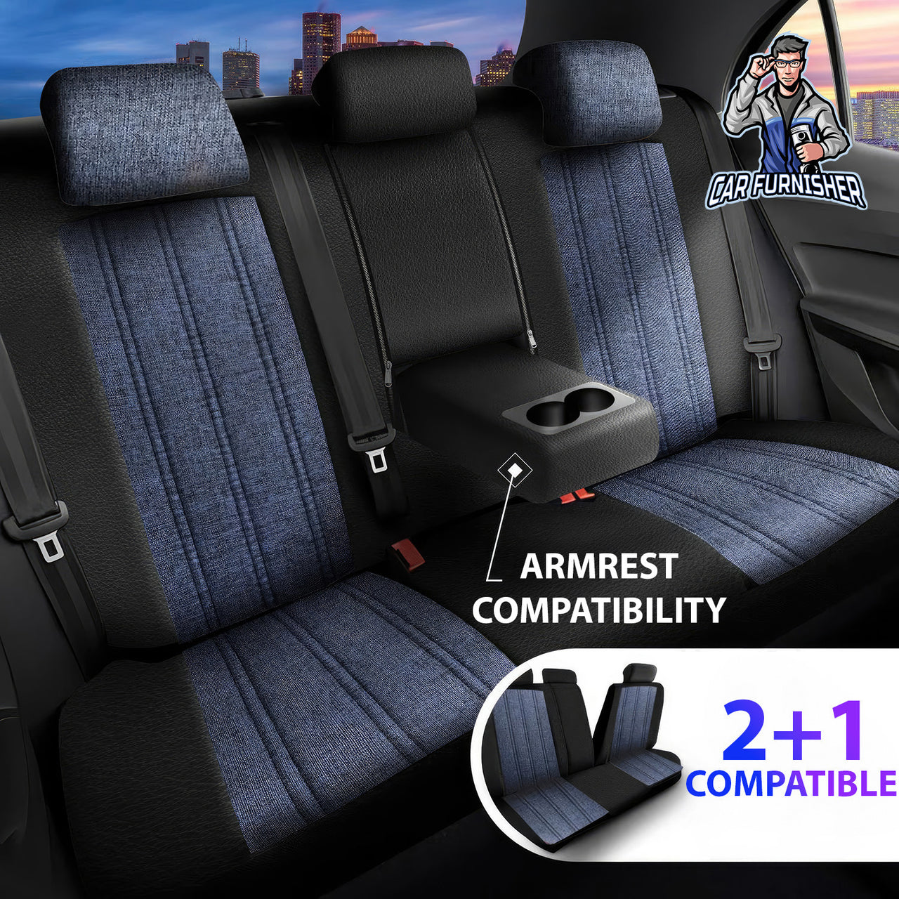 Car Seat Cover Set - Marseille Design