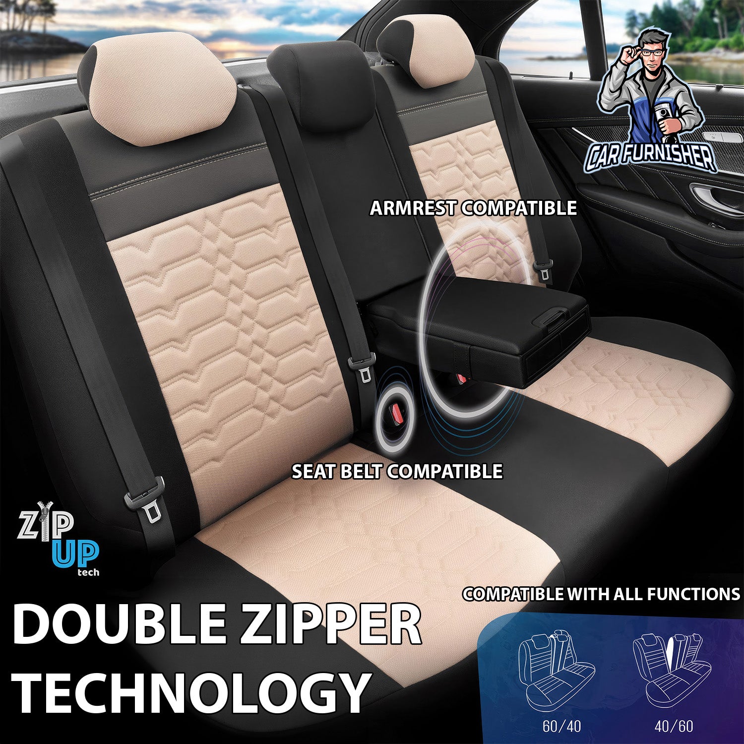 Car Seat Cover Set Elegance Design Carfurnisher 5171