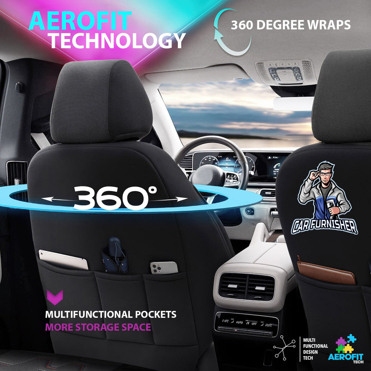 Ford Fusion Seat Covers Hexa Design