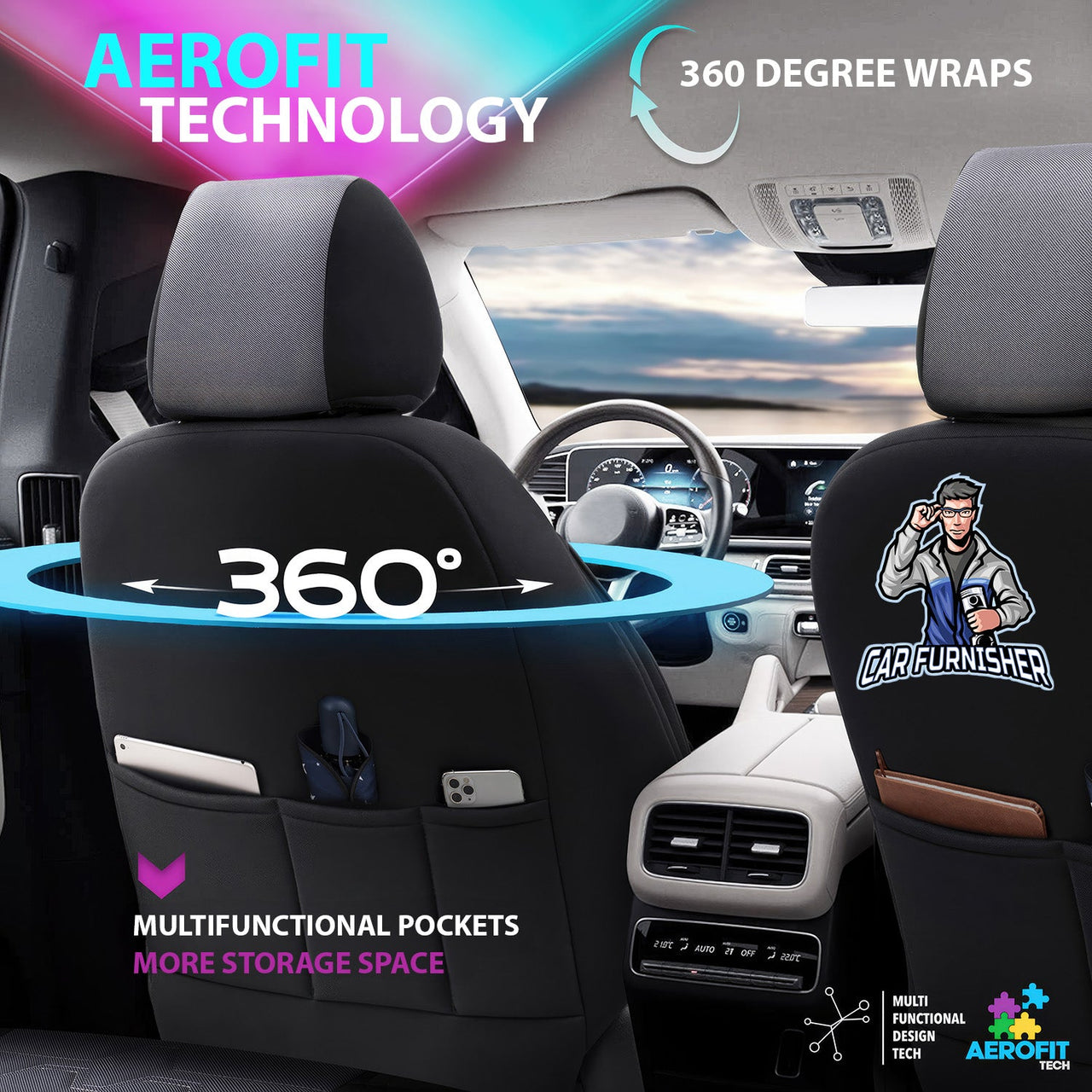 Skoda Kamiq Seat Covers Hexa Design