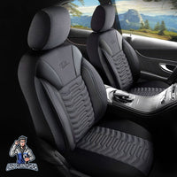 Thumbnail for Mitsubishi Outlander Seat Covers Paris Design Gray 5 Seats + Headrests (Full Set) Leather & Pique Fabric