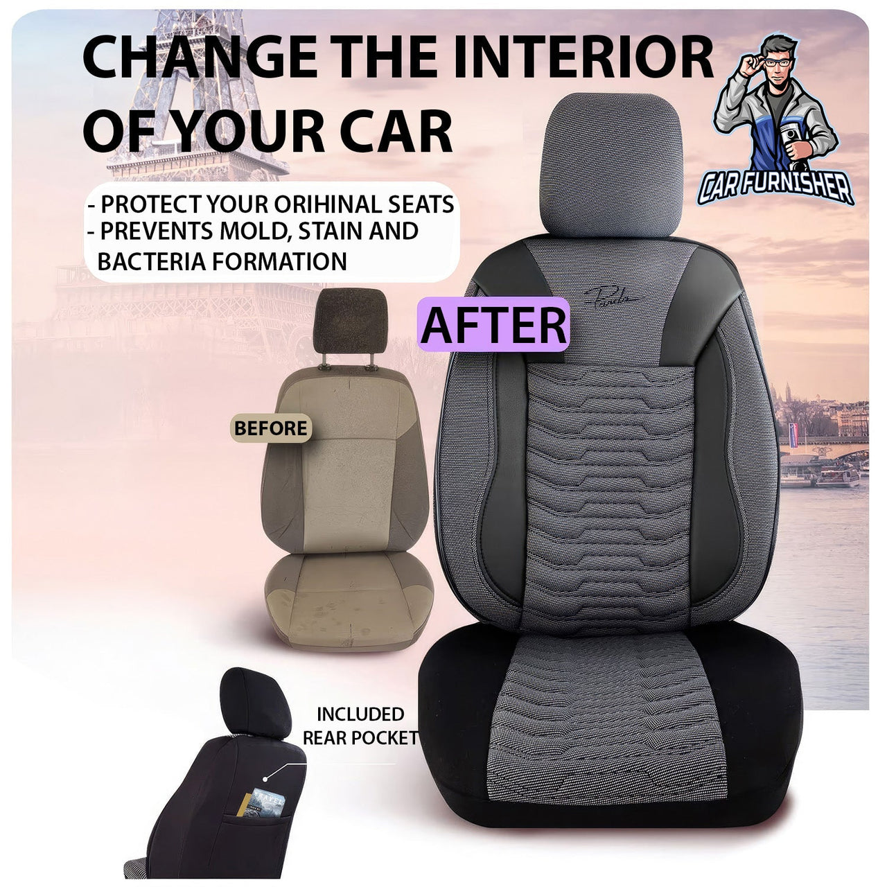 Nissan Qashqai Seat Covers Paris Design