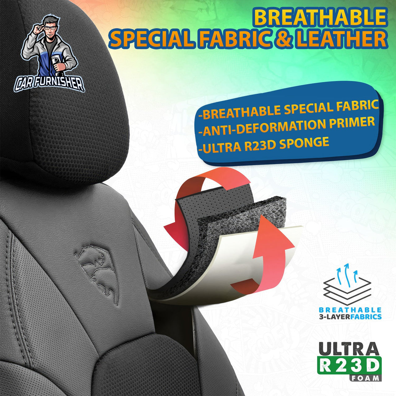 Nissan Navara Seat Covers Phantom Design