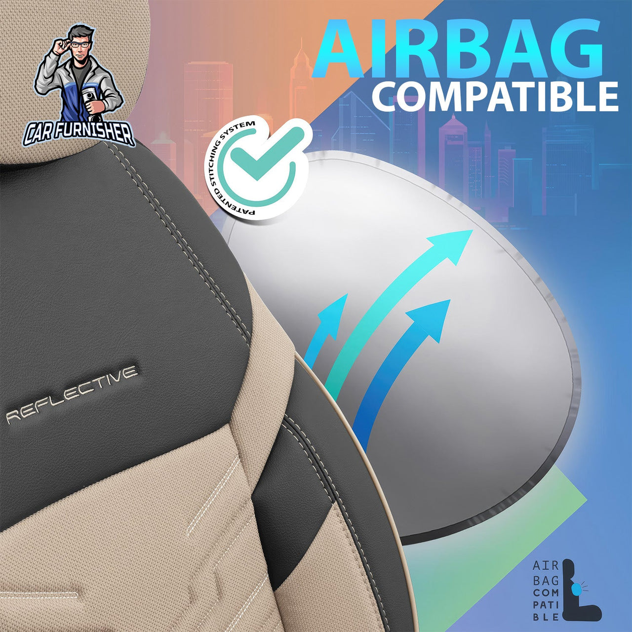 Ford Aspire Seat Covers Reflective Design