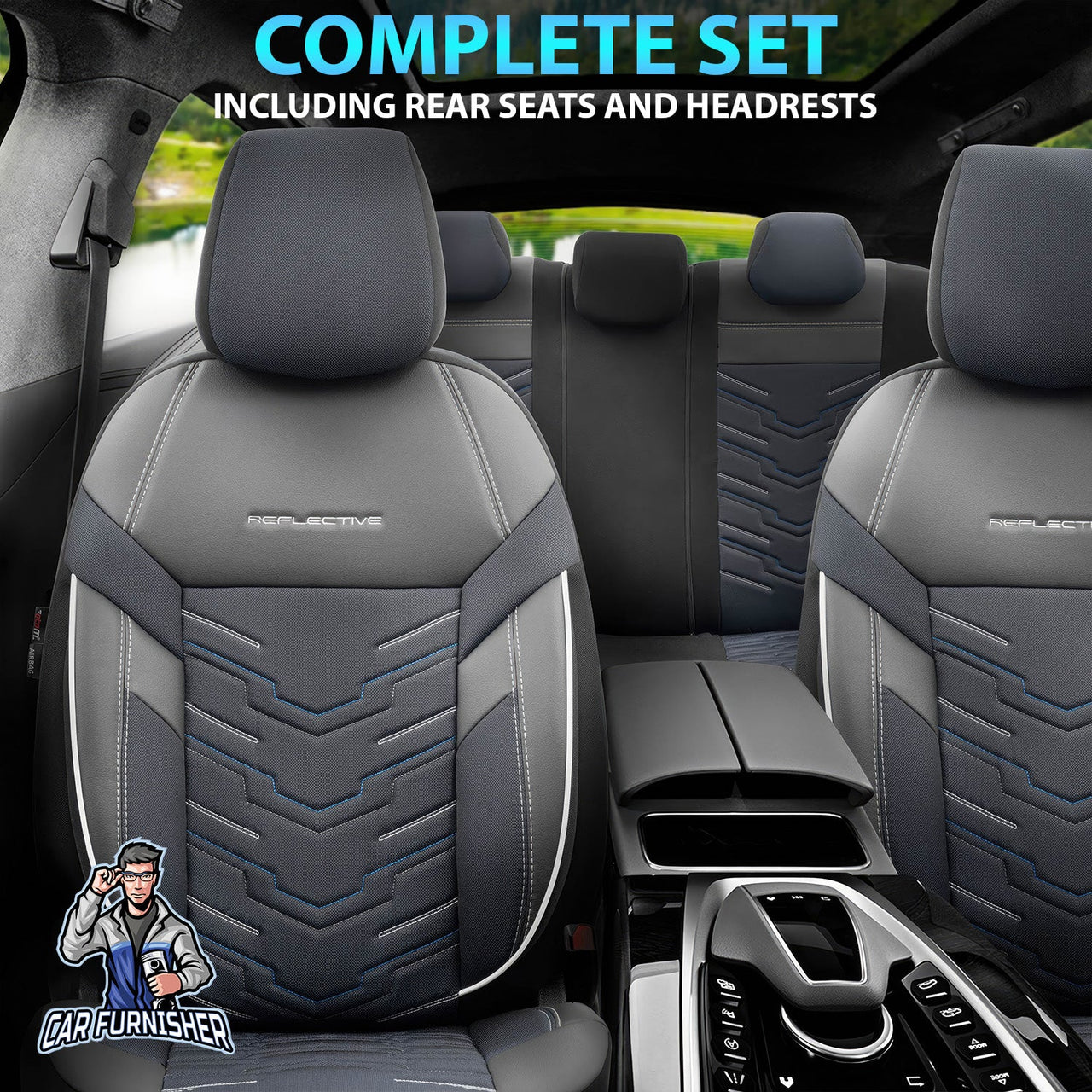 Nissan Pathfinder Seat Covers Reflective Design