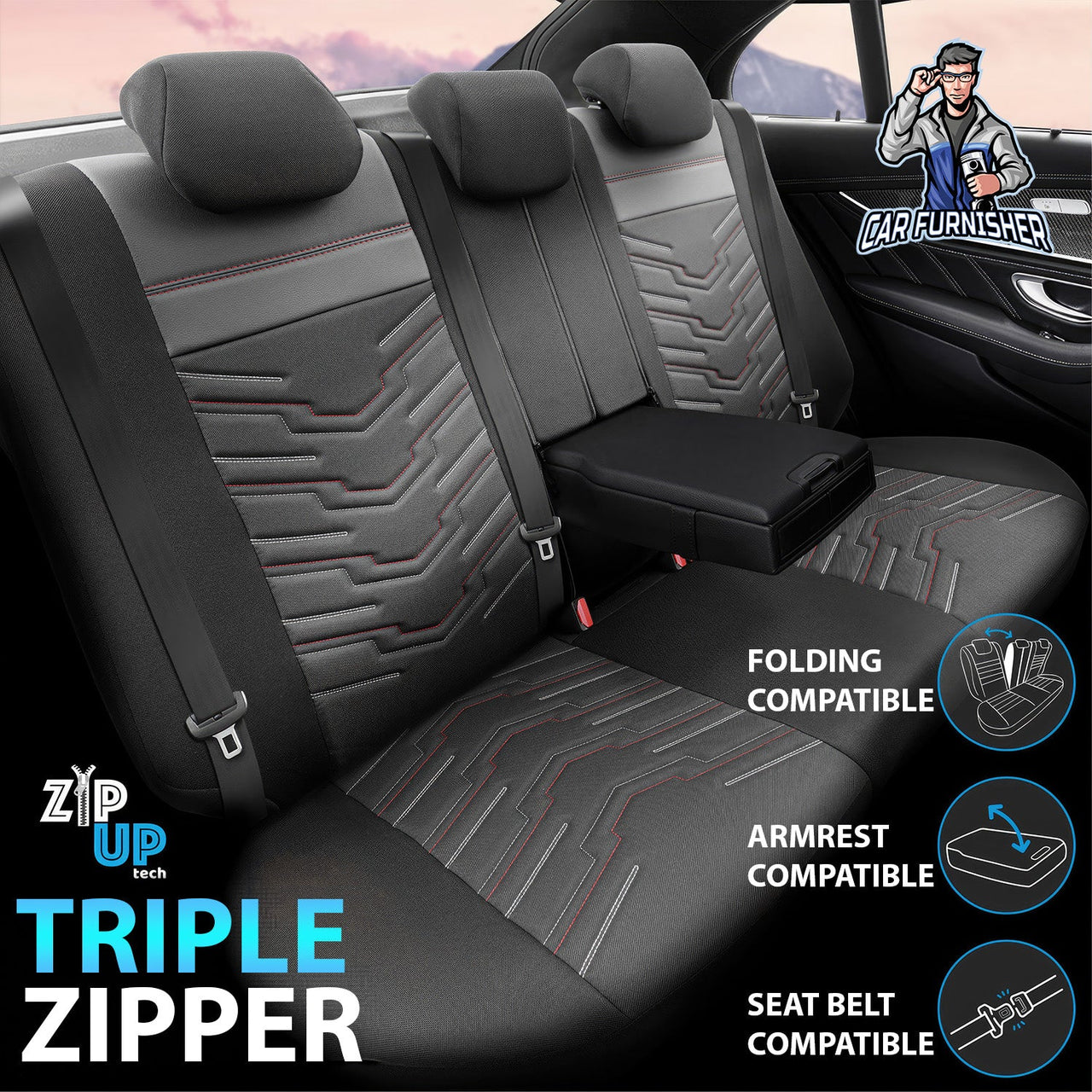 Hyundai Accent Seat Covers Reflective Design