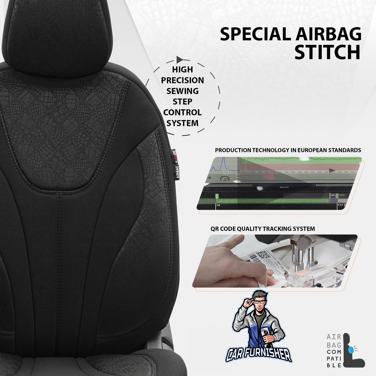 Car Seat Cover Set - Ruby Design Black 5 Seats + Headrests (Full Set) Foal Feather Fabric