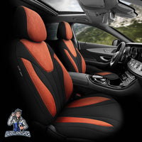 Thumbnail for Volkswagen Amarok Seat Covers Ruby Design Orange 5 Seats + Headrests (Full Set) Fabric Foal Feather