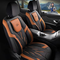 Thumbnail for Audi Q3 Seat Covers Pars Design Brown 5 Seats + Headrests (Full Set) Leather