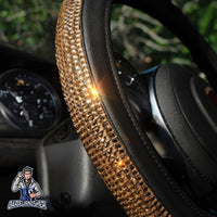 Thumbnail for Sparkling Luxury Steering Wheel Cover | Swarovski Baguette Stones