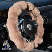 Thumbnail for Steering Wheel Cover - Plush Daisy Design