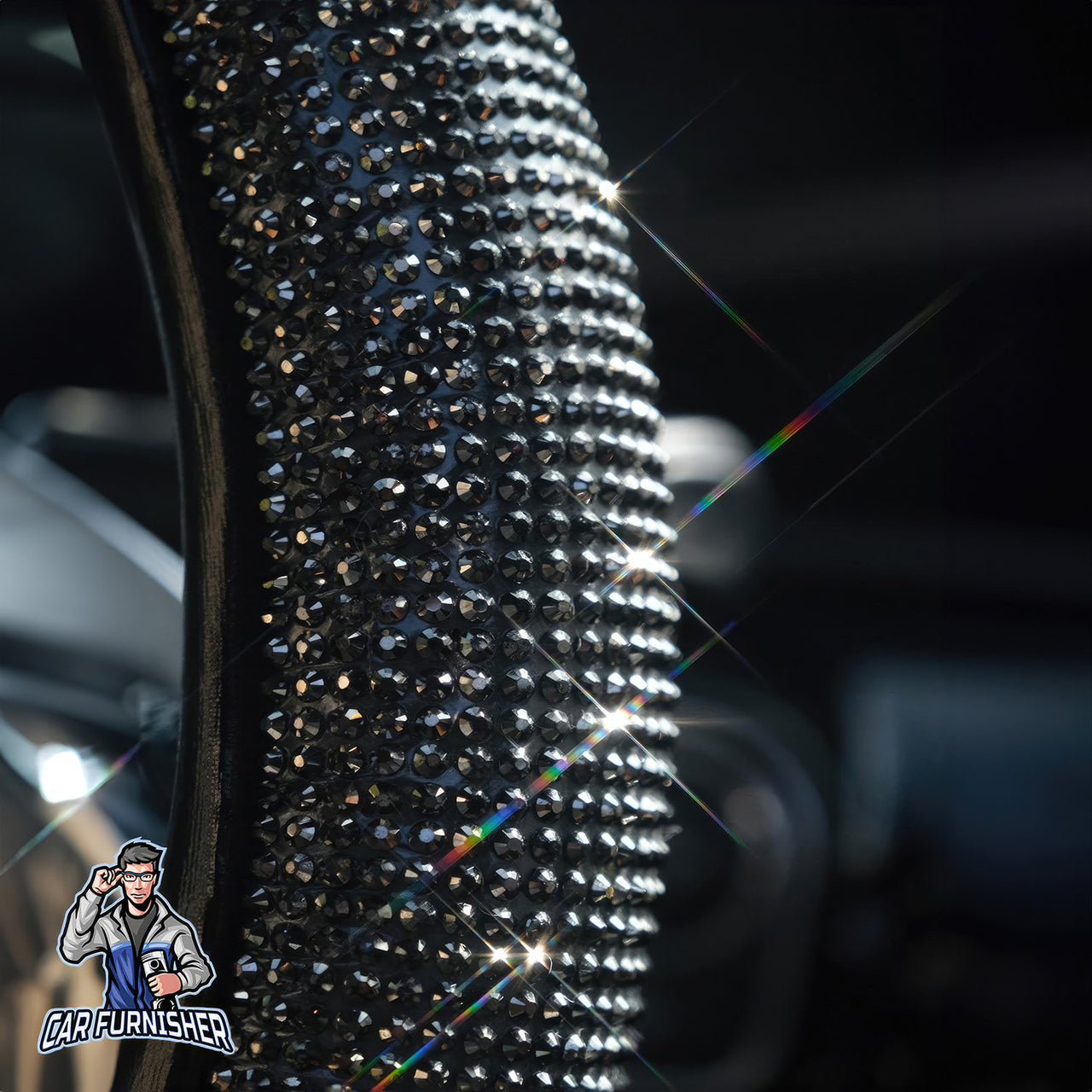 Steering Wheel Cover - Full Stone Shiny Look
