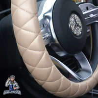 Thumbnail for Steering Wheel Cover - Quilted Leather