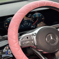 Thumbnail for Steering Wheel Cover - Quilted Leather