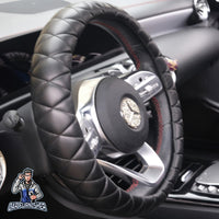 Thumbnail for Steering Wheel Cover - Quilted Leather